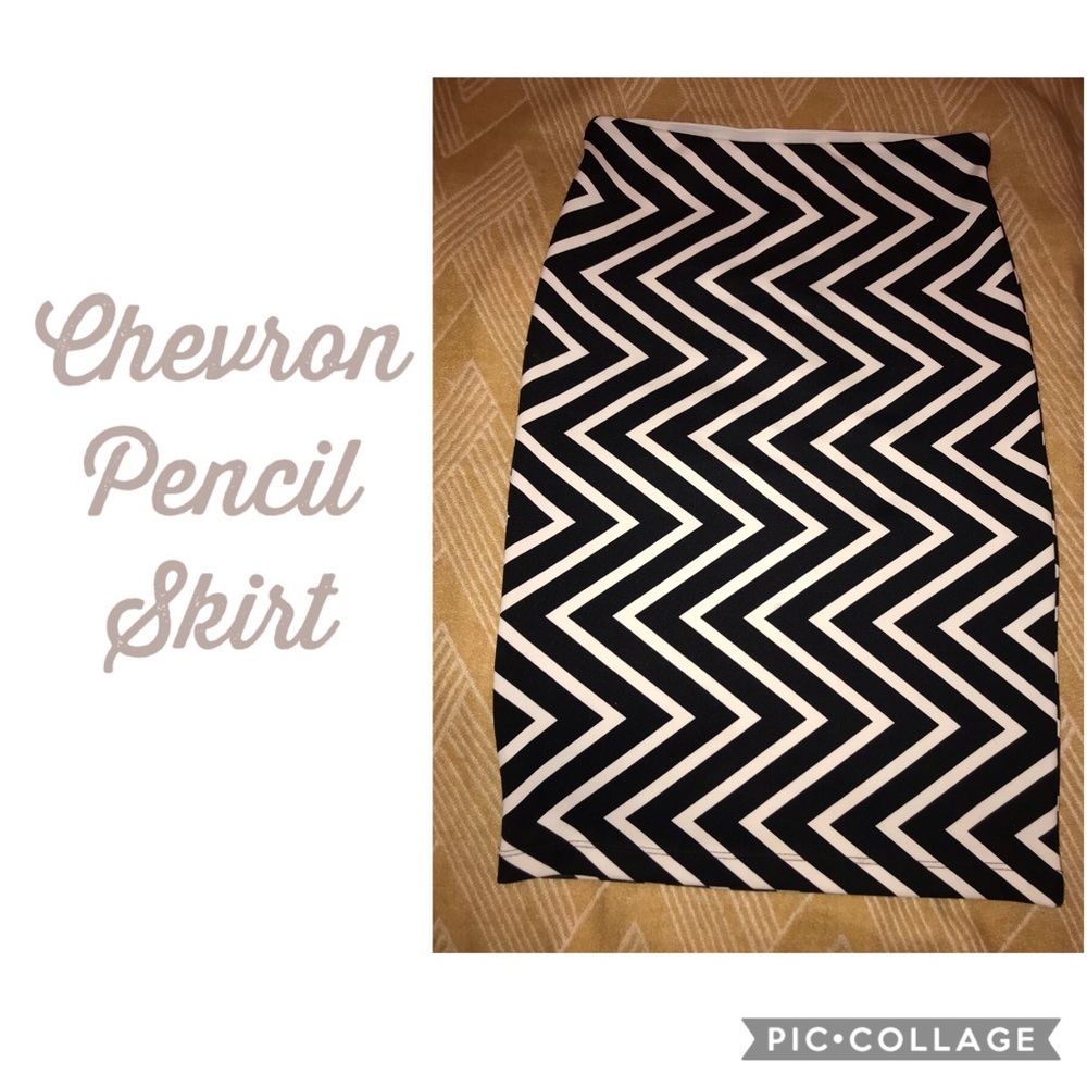 Chevron Pencil Skirt